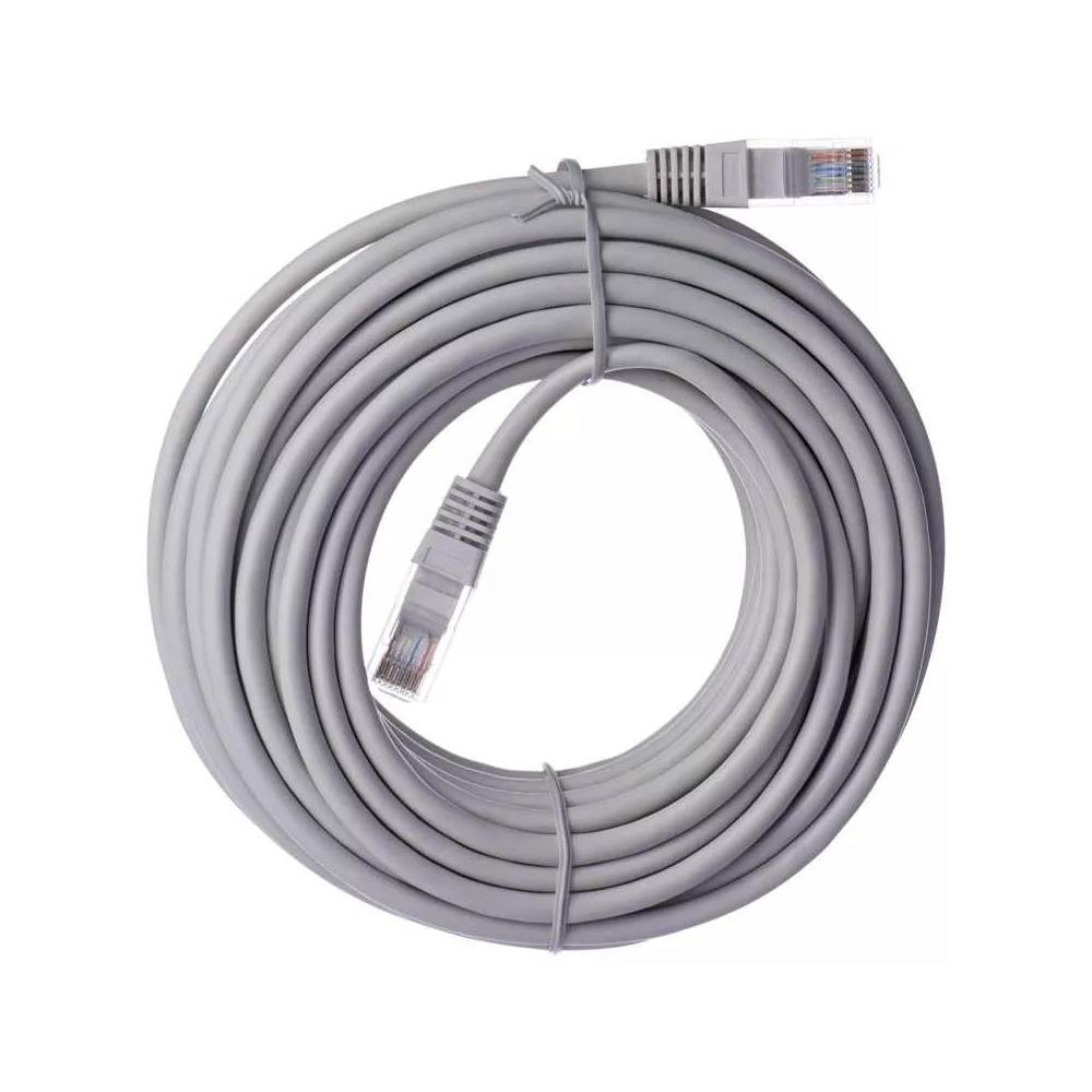 Kabelis UTP CAT5E LAN 2x RJ45 RJ-45 Male (vyriška), RJ-45 Male (vyriška), 10 m, balta/pilka