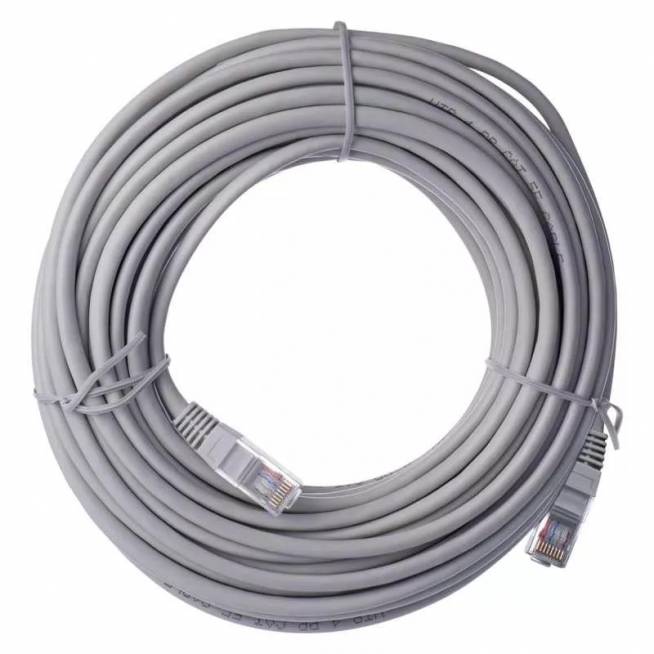 Kabelis UTP CAT5E LAN 2x RJ45 RJ-45 Male (vyriška), RJ-45 Male (vyriška), 15 m, pilka