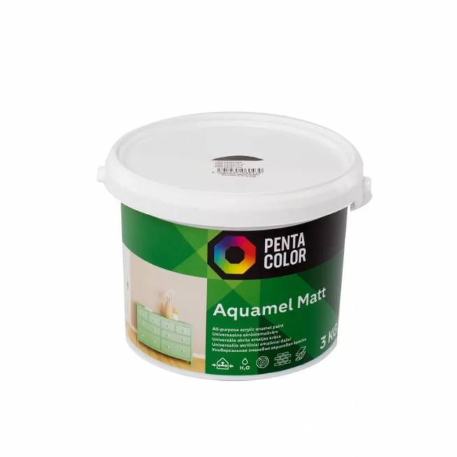 Emaliniai dažai Pentacolor Aquamel, matinis, 3 kg, tamsaus palisandro