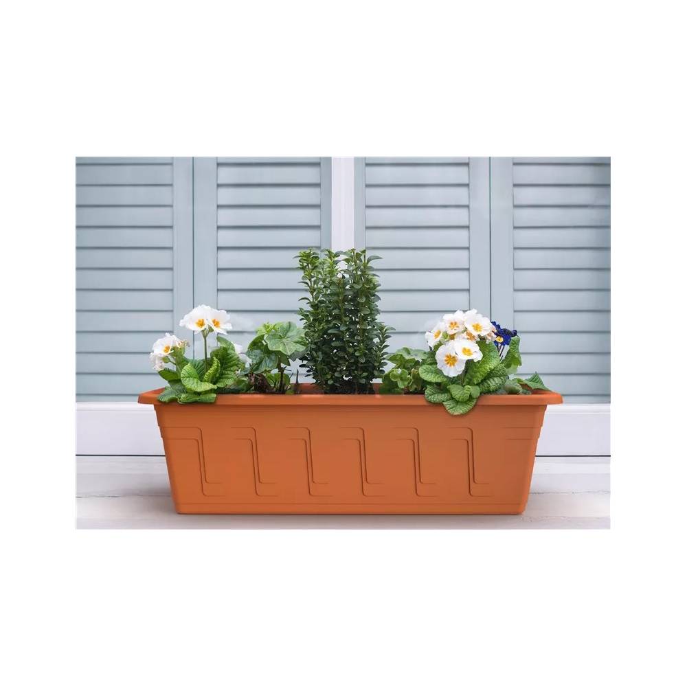 Lovelis Plastkon Garden 41105602, plastikinis, 58.5 cm, Ø 58.5 cm x 17 cm, rudas