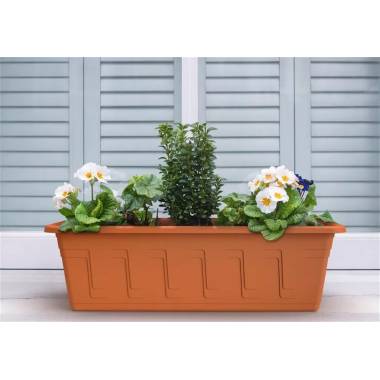 Lovelis Plastkon Garden 41105602, plastikinis, 58.5 cm, Ø 58.5 cm x 17 cm, rudas