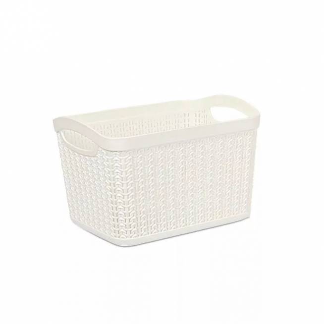 Daiktadėžė Ucsan Plastik 8691459014083, 6.6 l, balta, 26 x 17 x 20 cm