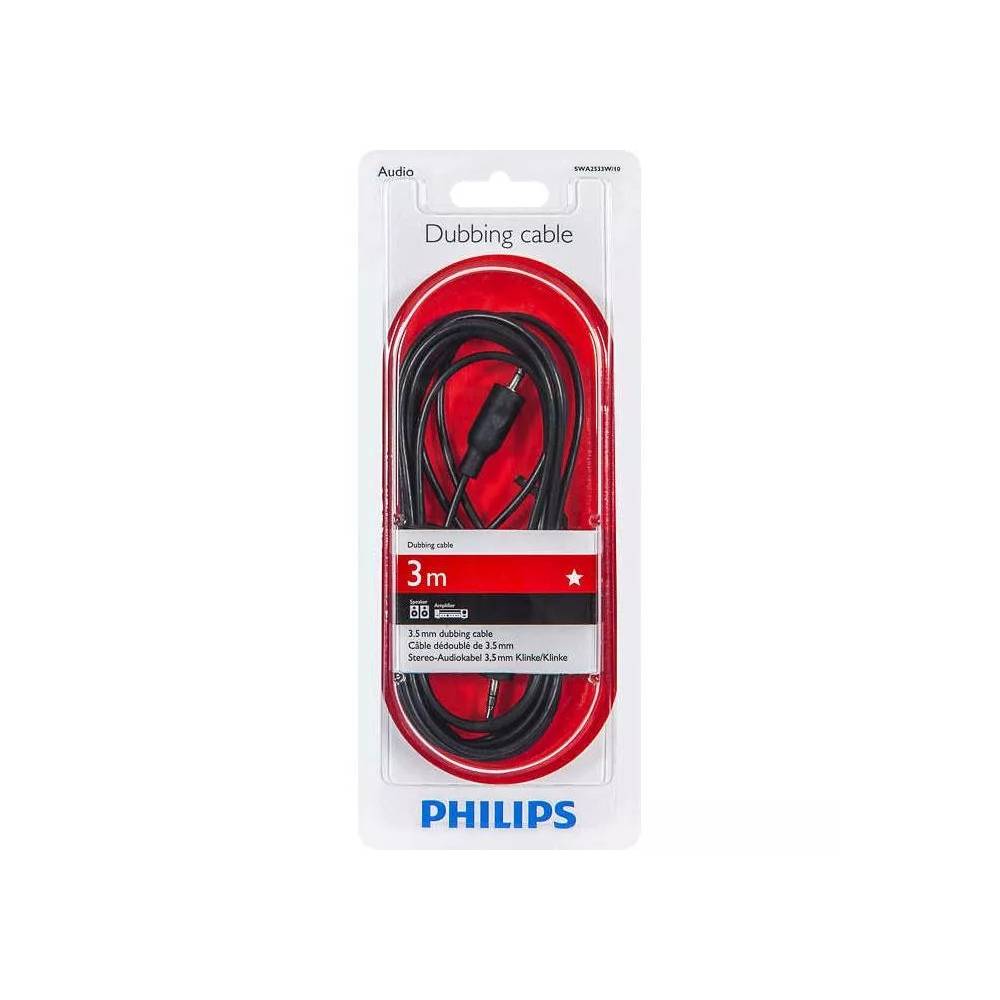 Laidas Philips SWA2533W 3.5mm Male (vyriška), 3.5mm Male (vyriška), 3 m, juoda