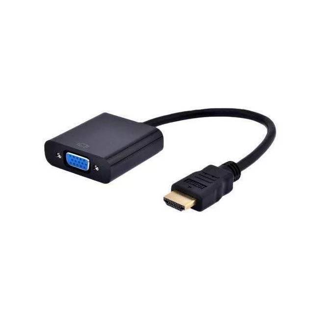 Adapteris Gembird HDMI to VGA HDMI Male (vyriška), VGA Female (moteriška), 0.15 m, juoda