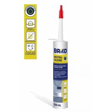 Hermetikas Briko Neutral Silicone, 300 ml, skaidrus