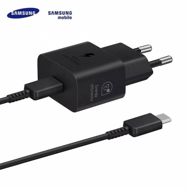 Telefono įkroviklis Samsung EP-T2510XBEGEU, 1 x USB Type C, 100 cm, juoda, 25 W