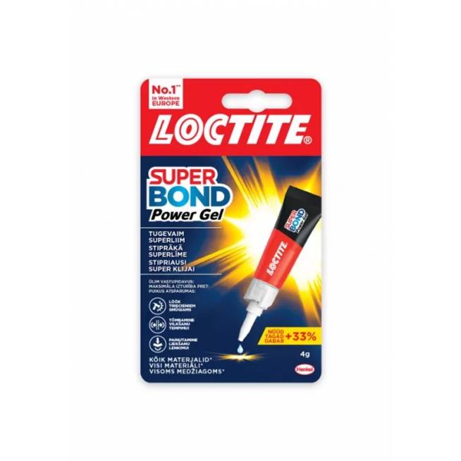 Klijai kontaktiniai Loctite Super Bond Power Gel, 0.004 kg