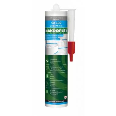 Silikonas Makroflex SA 102 Sanitary Silicone Premium, 300 ml, skaidrus