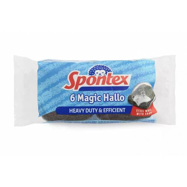 Šveistukas Spontex 6 Magic Hallo, juoda, nerūdijantysis plienas, 6 vnt.