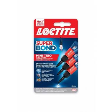 Klijai universalūs Loctite Super Bond Mini Trio, 0.003 kg