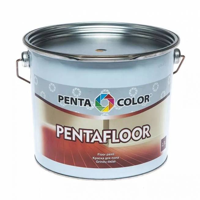 Grindų dažai Pentacolor Pentafloor, geltonai ruda, 2.7 l