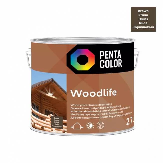 Medienos impregnantas Pentacolor Woodlife, palisandro, 2.7 l