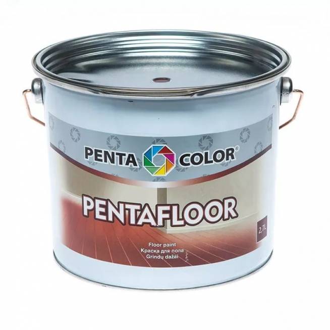 Grindų dažai Pentacolor Pentafloor, raudonai ruda, 2.7 l