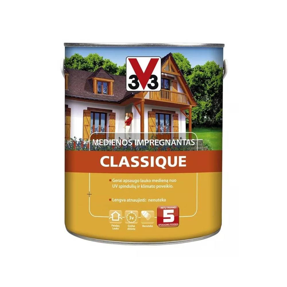 Medienos impregnantas V33 Classique, juodmedis, 2.5 l