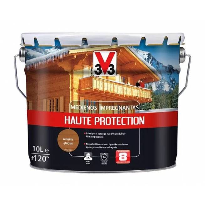 Impregnantas V33 Haute Protection, auksinis ąžuolas, 10 l