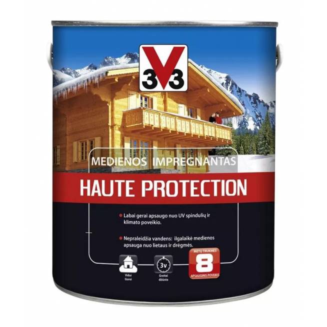 Impregnantas V33 Haute Protection, auksinis ąžuolas, 2.5 l