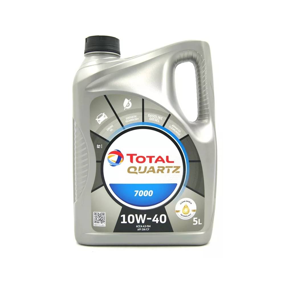 Variklių alyva Total Quartz 7000 10W - 40, pusiau sintetinis, lengviesiems automobiliams, 5 l