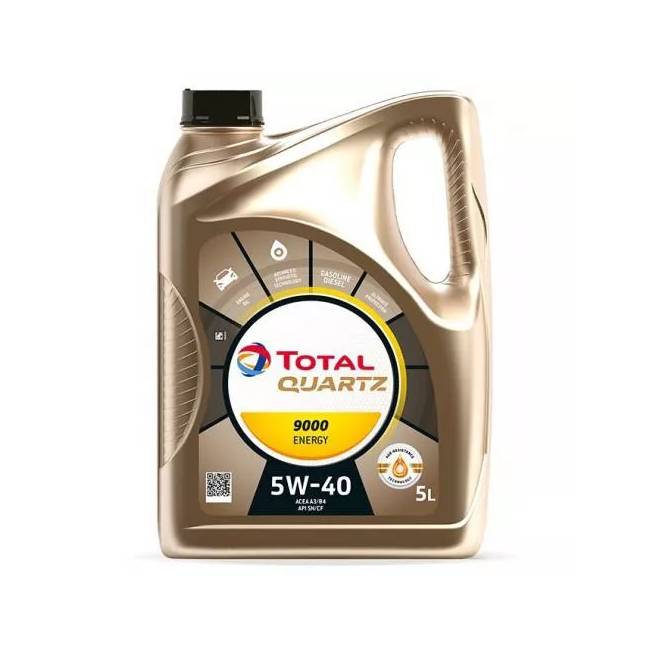 Variklių alyva Total Quartz 9000 Energy 5W - 40, sintetinis, lengviesiems automobiliams, 5 l