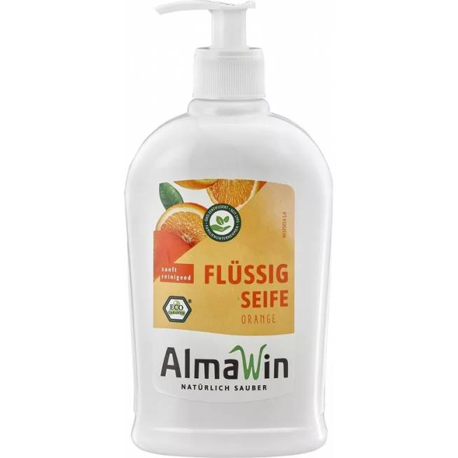 Skystas muilas ekologiškas AlmaWin, apelsinas, 500 ml