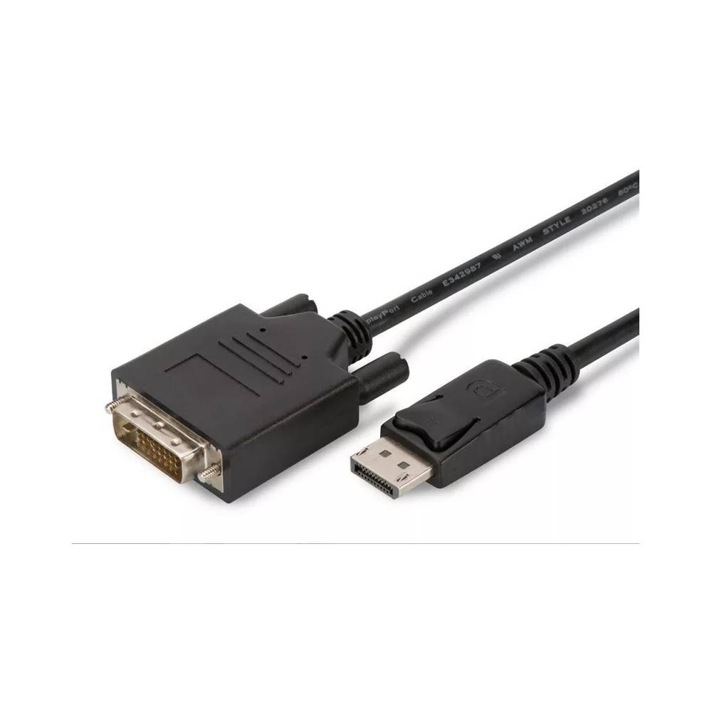 Kabelis MicroConnect Displayport Dipslay Port Male (vyriška), DVI Male (vyriška), 2 m, juoda