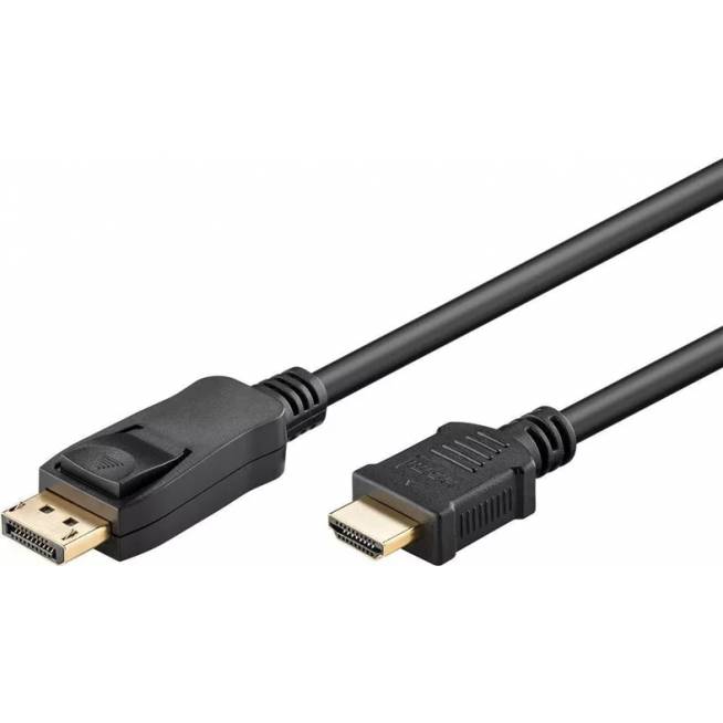 Kabelis MicroConnect DisplayPort 1.2 To HDMI HDMI Male (vyriška), Dipslay port Male (vyriška), 2 m, juoda