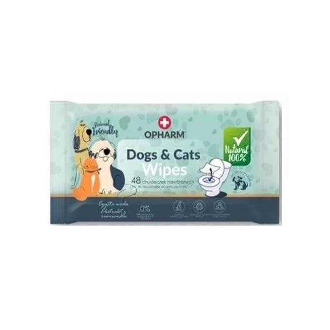 Drėgnos gyvūnų servetėlės Opharm Dogs&Cats, 1 sl