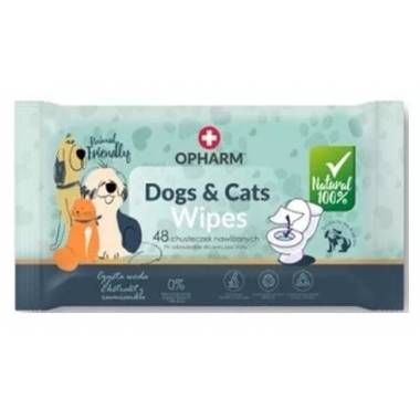 Drėgnos gyvūnų servetėlės Opharm Dogs&Cats, 1 sl