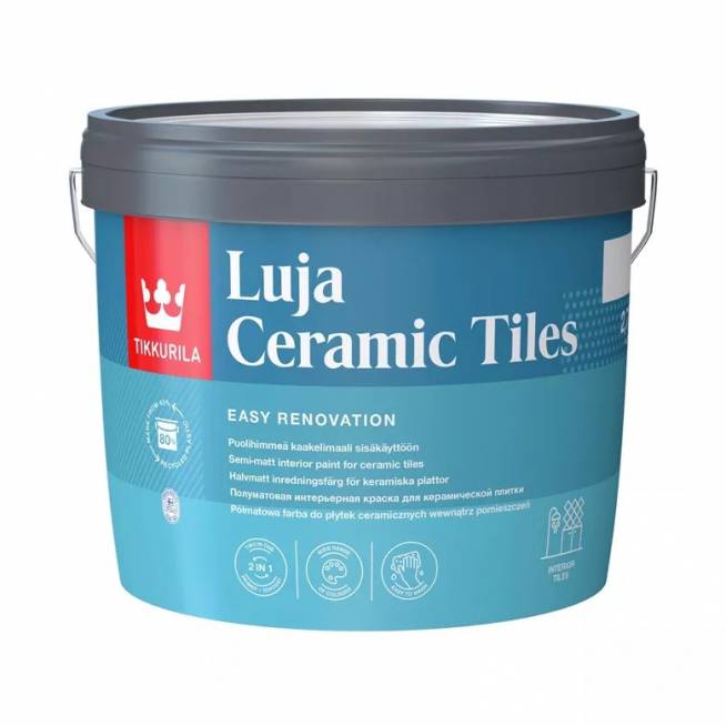 Dažai Tikkurila Luja Ceramic Tiles A, balta, 2.7 l