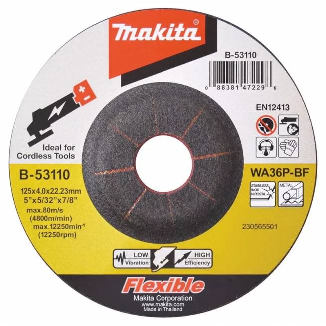 Šlifavimo diskas Makita B-53110, 125 mm x 22.23 mm