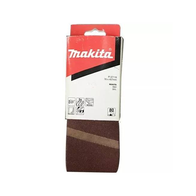 Šlifavimo juosta Makita P-37116, 45.7 cm x 7.6 cm, 5 vnt.