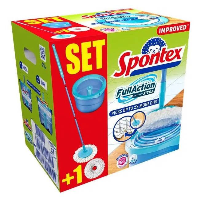 Grindų plovimo rinkinys Spontex Full action system+ x'tra