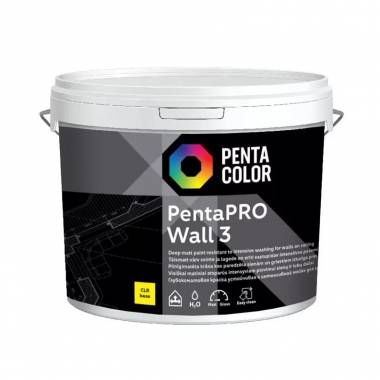 Dažų bazė Pentacolor Wall 3, emulsiniai, visiškai matinis, 3 l