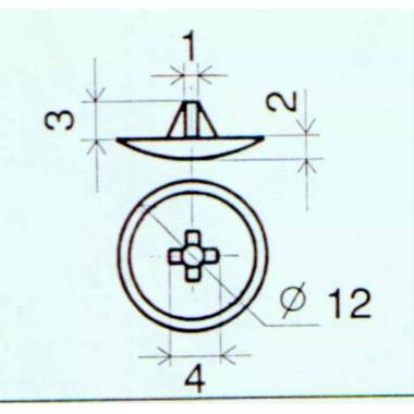 Dangteliai medsraigčio Haushalt DM/S19, 12 mm, 100 vnt.