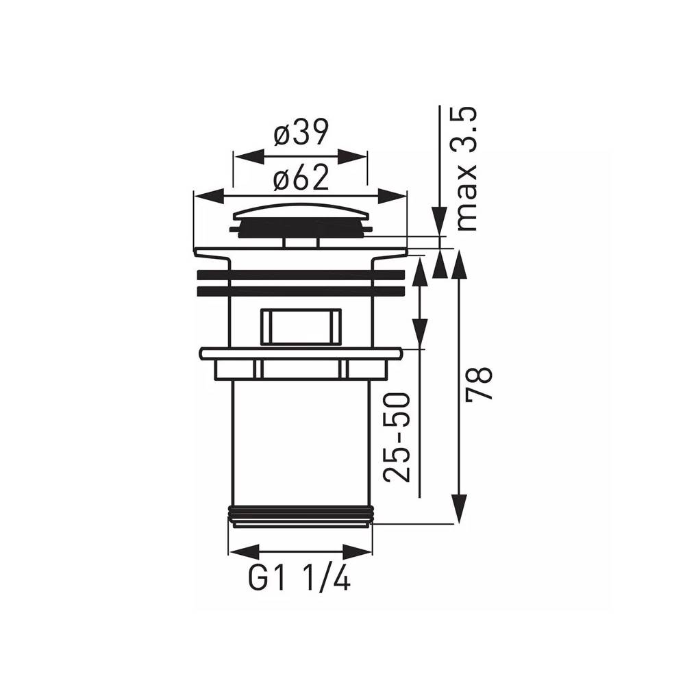 Vožtuvas Ferro S 283G, 3.9 cm