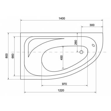 Vonia Besco Piramida Cornea, 140 cm x 80 cm x 55 cm, kampinis