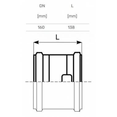 Remonto mova lauko kanalizacijai Magnaplast, 160 mm