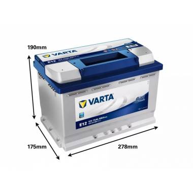 Akumuliatorius Varta BD E12, 12 V, 74 Ah, 680 A