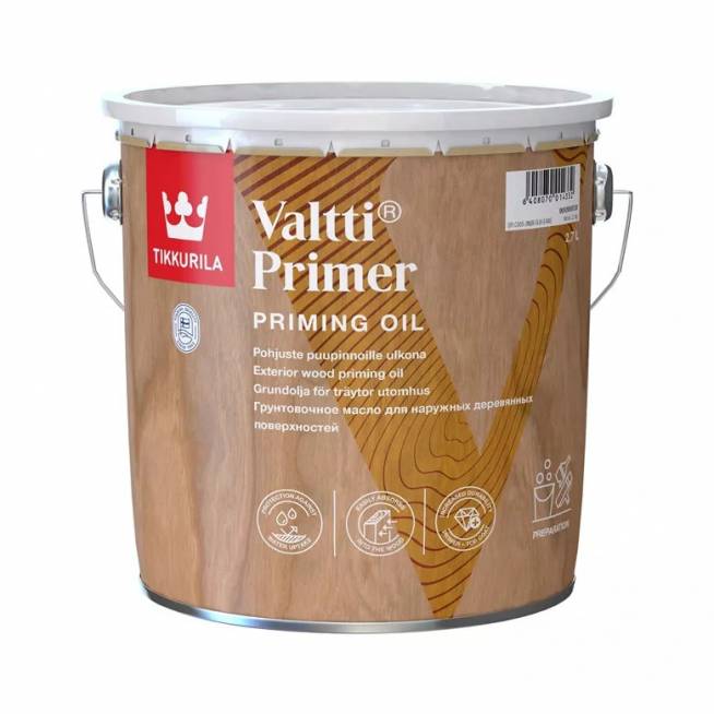 Apsauginė medienos priemonė Tikkurila Valtti Primer, bespalvis, 2.7 l