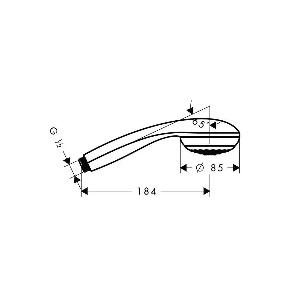 Dušo galvutė Hansgrohe Crometta 85 Mono, chromo, 8.5 cm