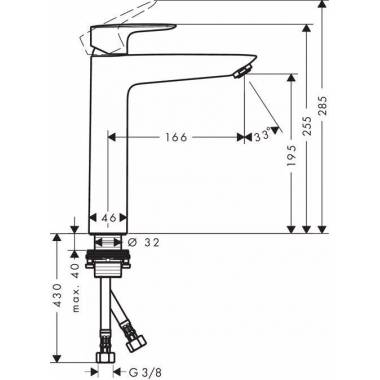 Praustuvo maišytuvas Hansgrohe MySport 71112000, chromo