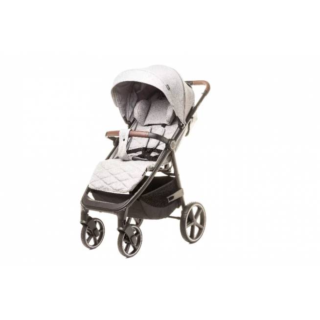 4 BABY vežimėlis STINGER PRO MELANGE LIGHT GREY