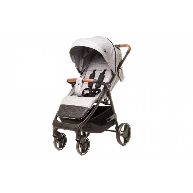 4 BABY vežimėlis STINGER XXIV MELANGE LIGHT GREY