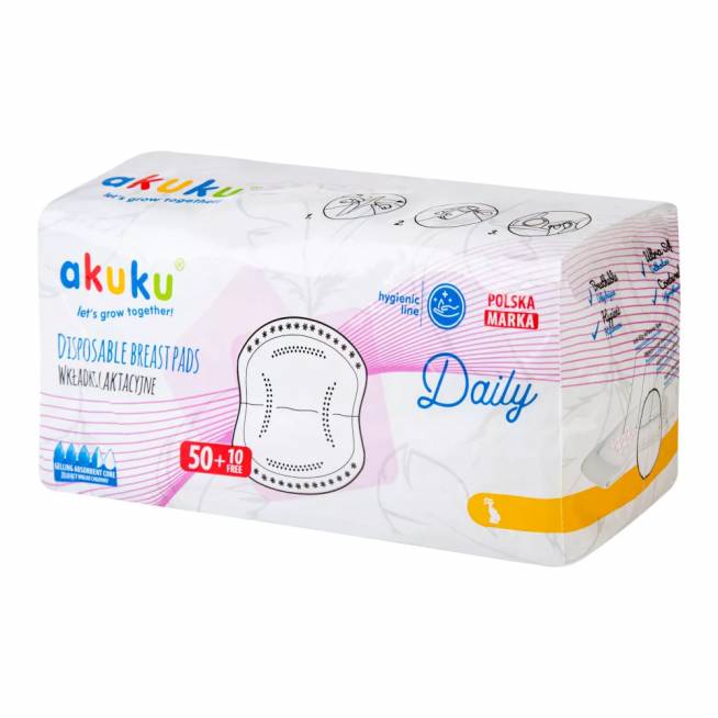 AKUKU A0160 DAILY krūtų įklotai 60 vnt