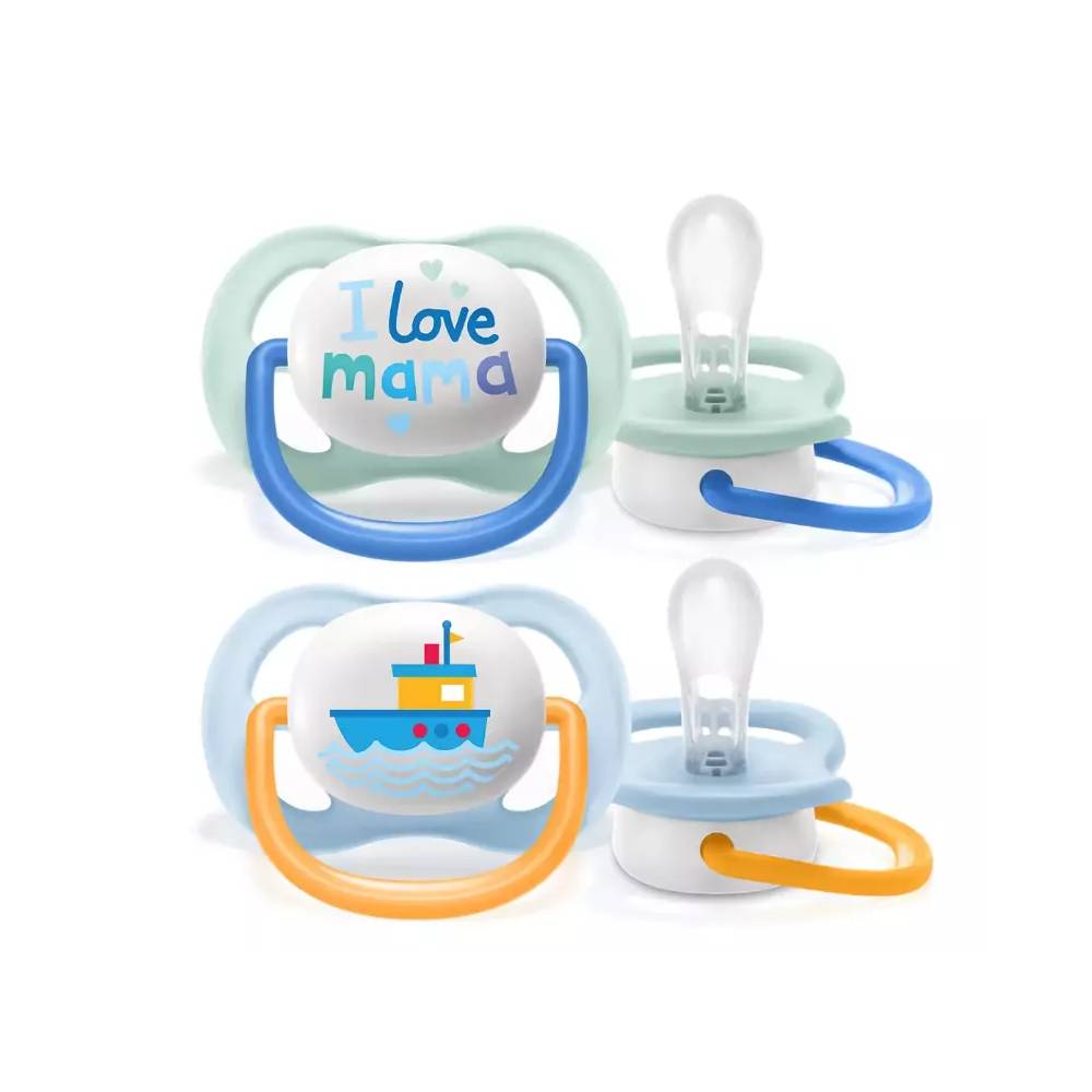 AVENT SCF080/01 Ultra Air Happy manekenas 0-6M berniukas I love mama/laivas