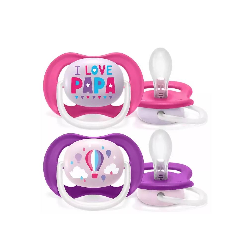 AVENT SCF080/04 Ultra Air manekenas 6-18M mergaitė I love papa/balionėlis