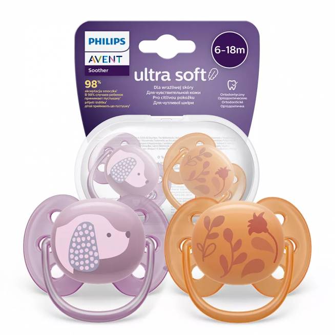 AVENT SCF091/18 "Ultra Soft" 6-18 m gėlių/šunų manekenas