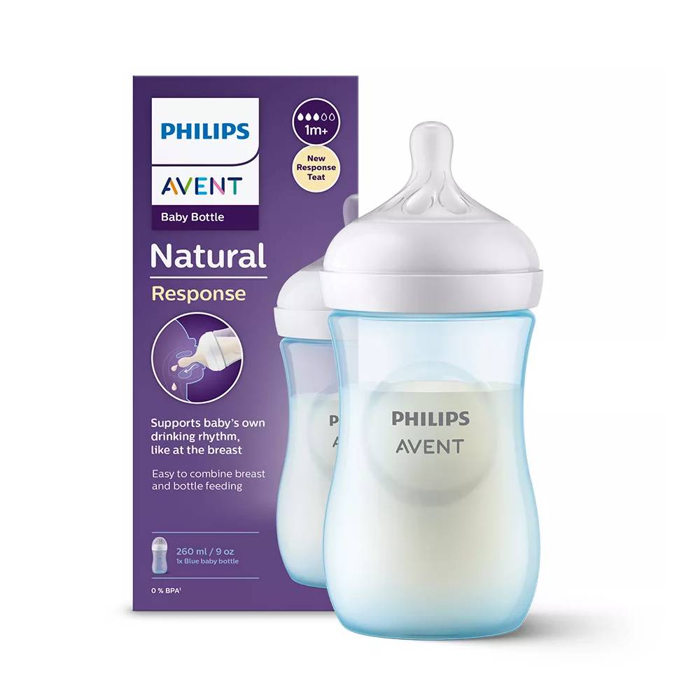 AVENT SCY903/21 Natūralus reaguojantis mėlynas buteliukas 260 ml