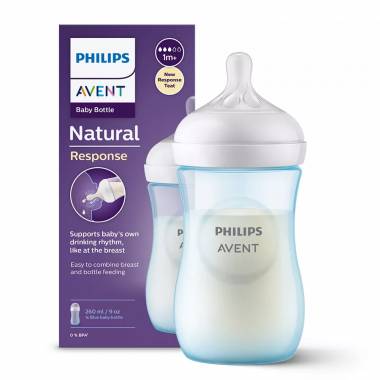 AVENT SCY903/21 Natūralus reaguojantis mėlynas buteliukas 260 ml