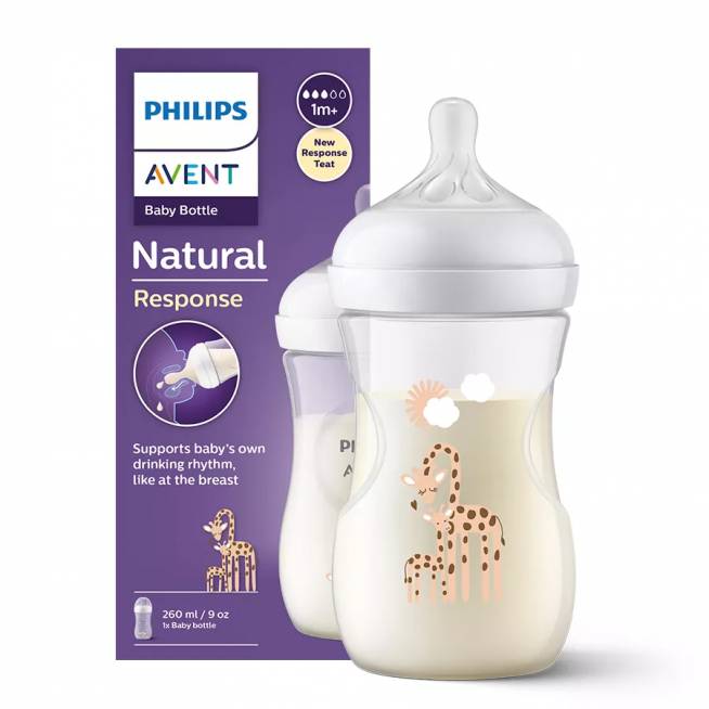 AVENT SCY903/66 "Natural Decor Responsive" buteliukas 260 ml