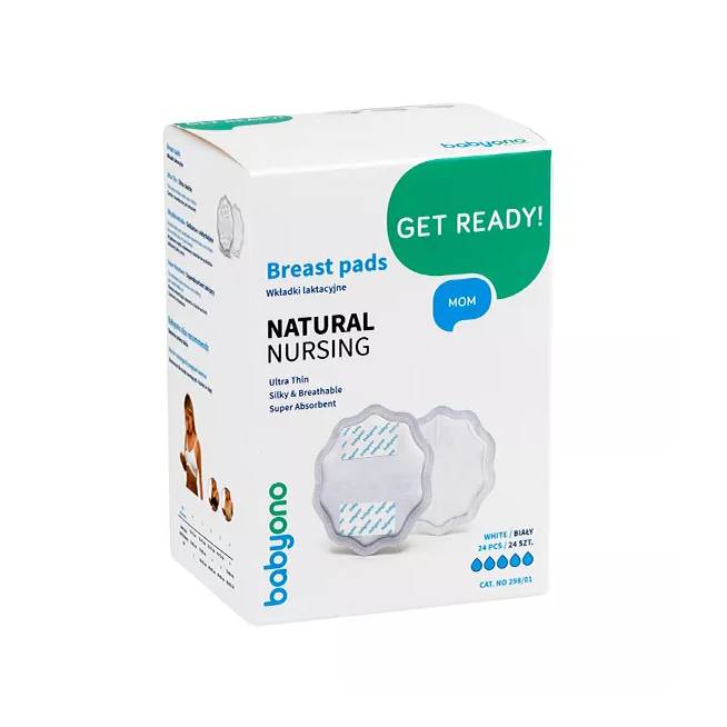 B.O.298/01 Krūties įklotai NATURAL NURSING 24 vnt., balti